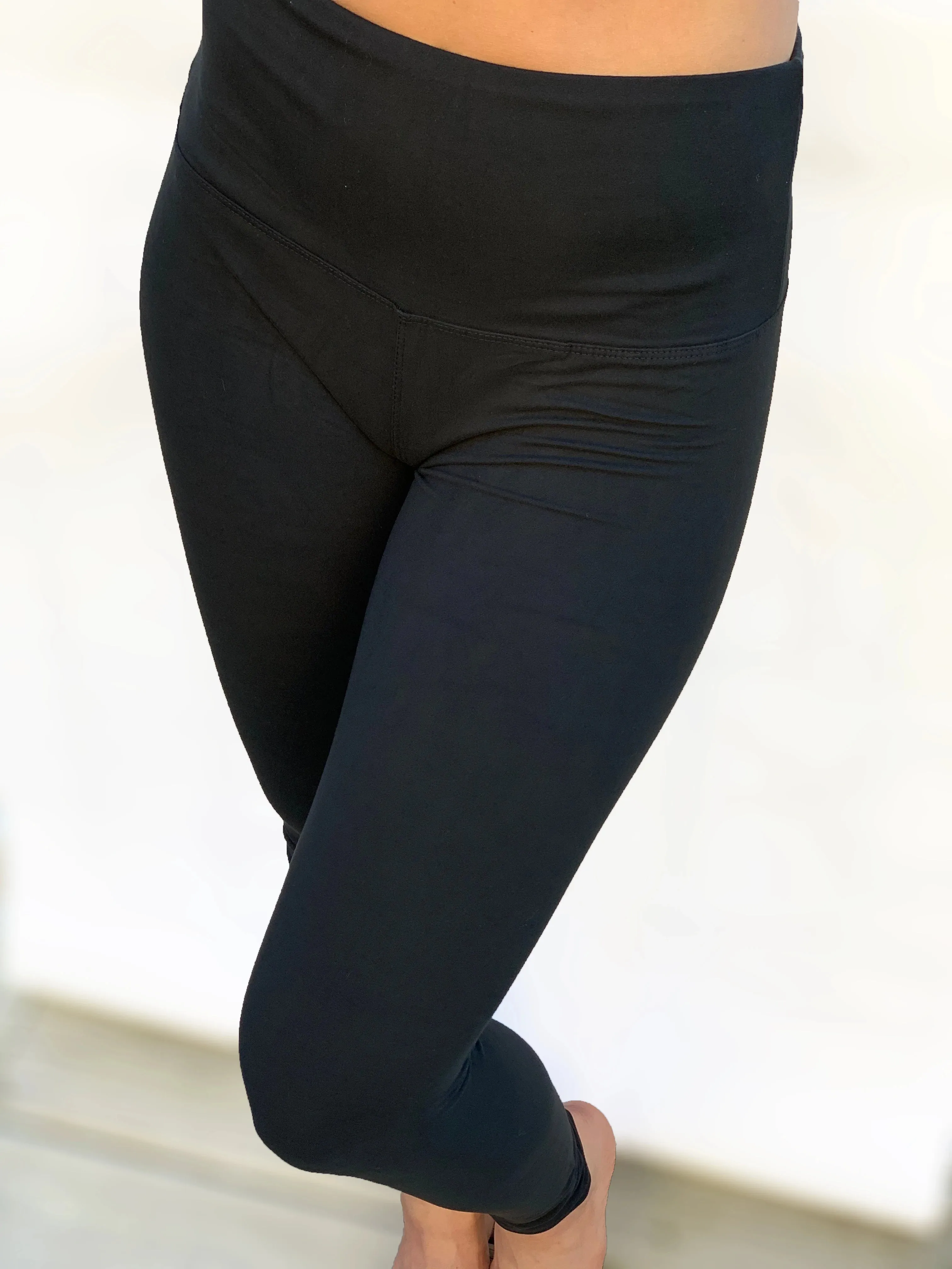 5-Pack Black YOGA Leggings - Standard One Size