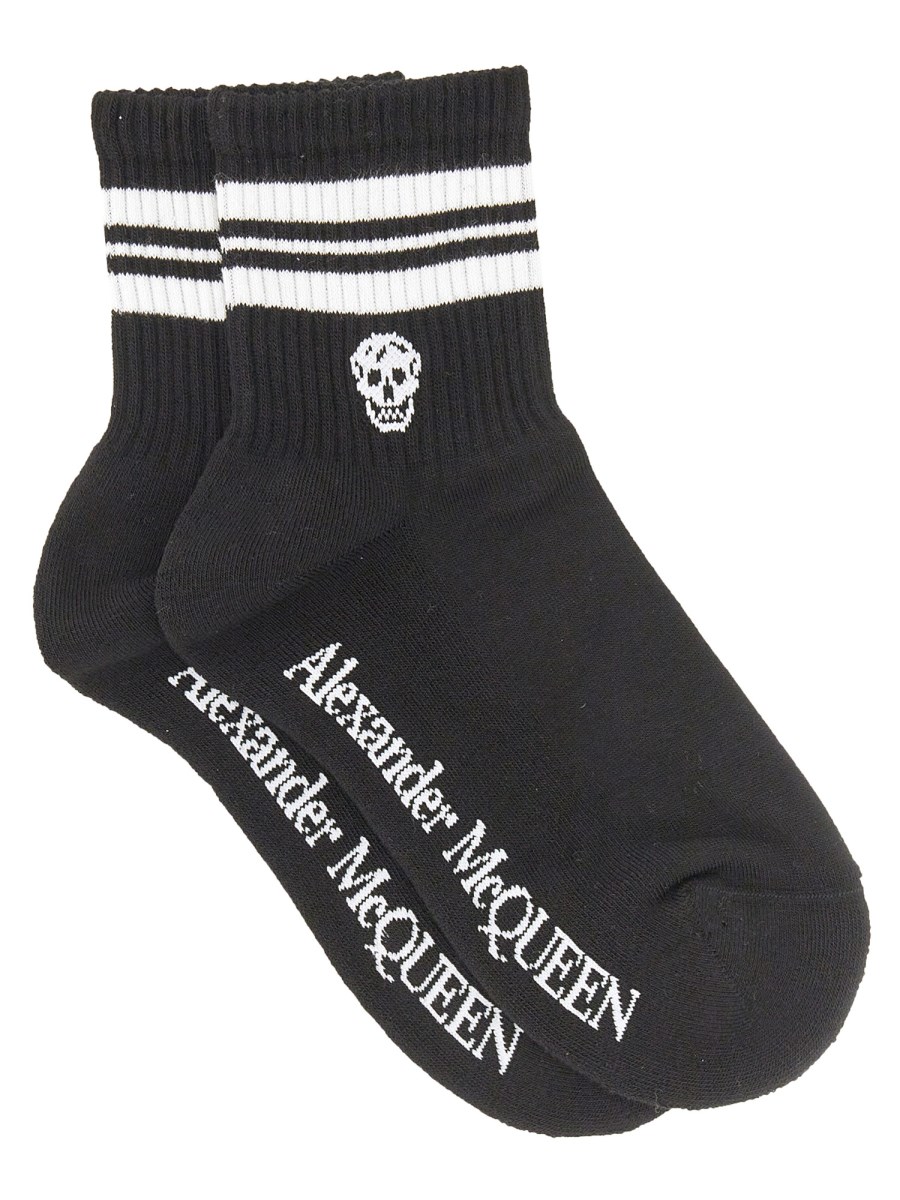 ALEXANDER McQUEEN    COTTON SOCK WITH LOGO