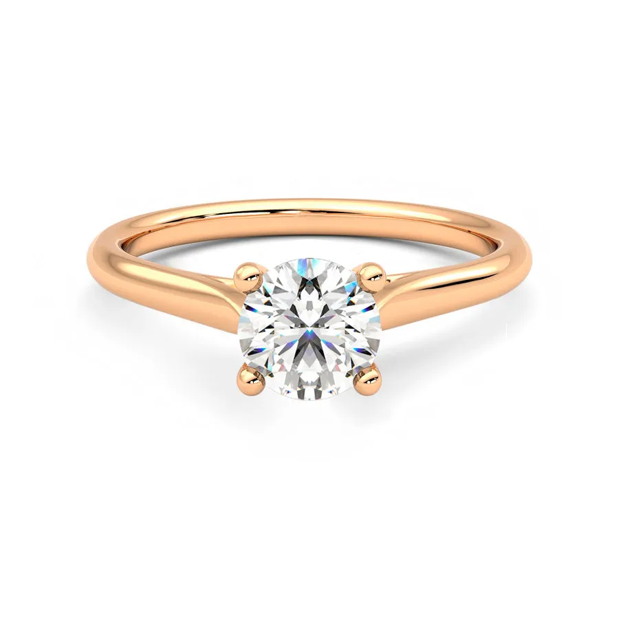 Anillo Coeur Diamante y Oro Rosa 18k