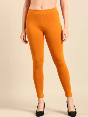 Ankle Length Leggings Cotton-Dark Mustard