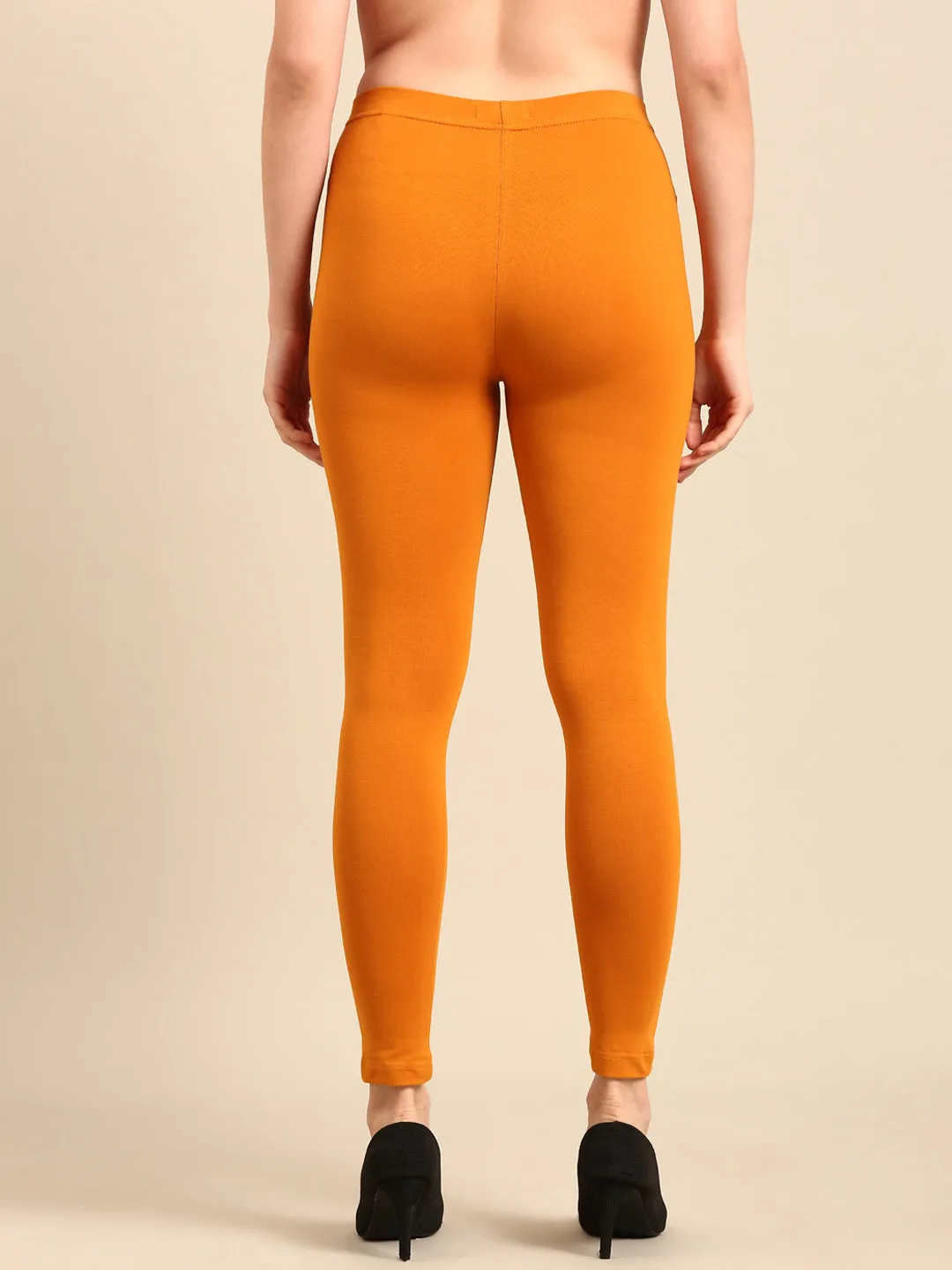 Ankle Length Leggings Cotton-Dark Mustard