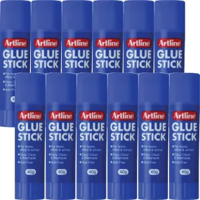 Artline Glue Sticks Clear 40G Pack 12 Box