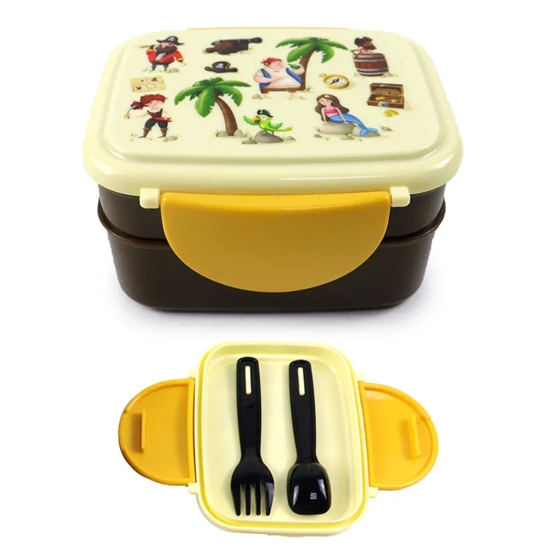 Bento Clip Lock Lunch Box with Cutlery - Jolly Rogers Pirates LBOX105