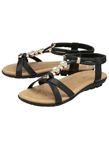 Black Bettina Sandals by Lotus | Look Again