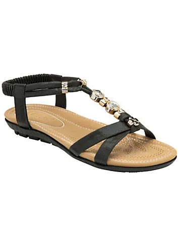 Black Bettina Sandals by Lotus | Look Again