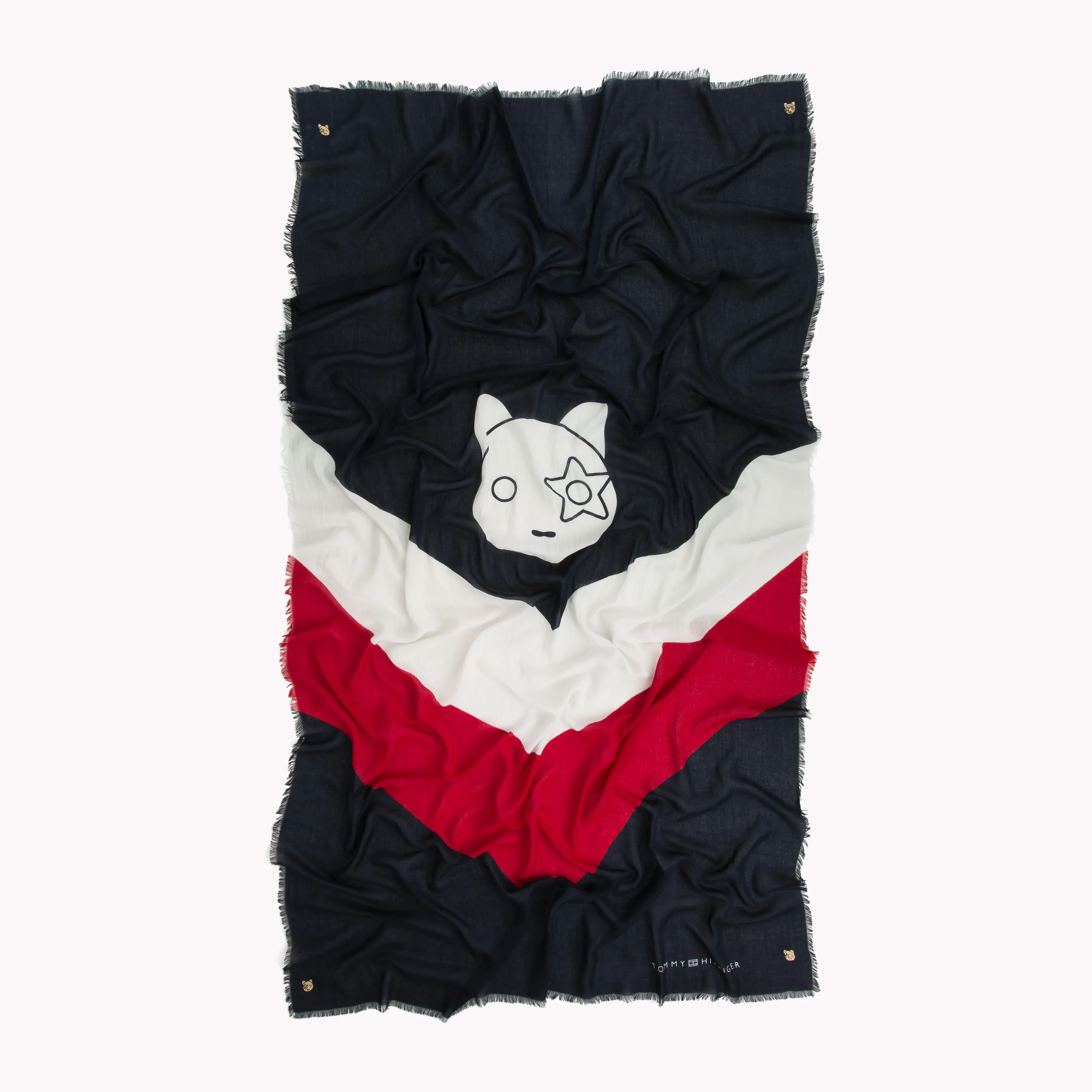 Black Chevron Mascot Scarf | Hats & Scarves | Tommy Hilfiger