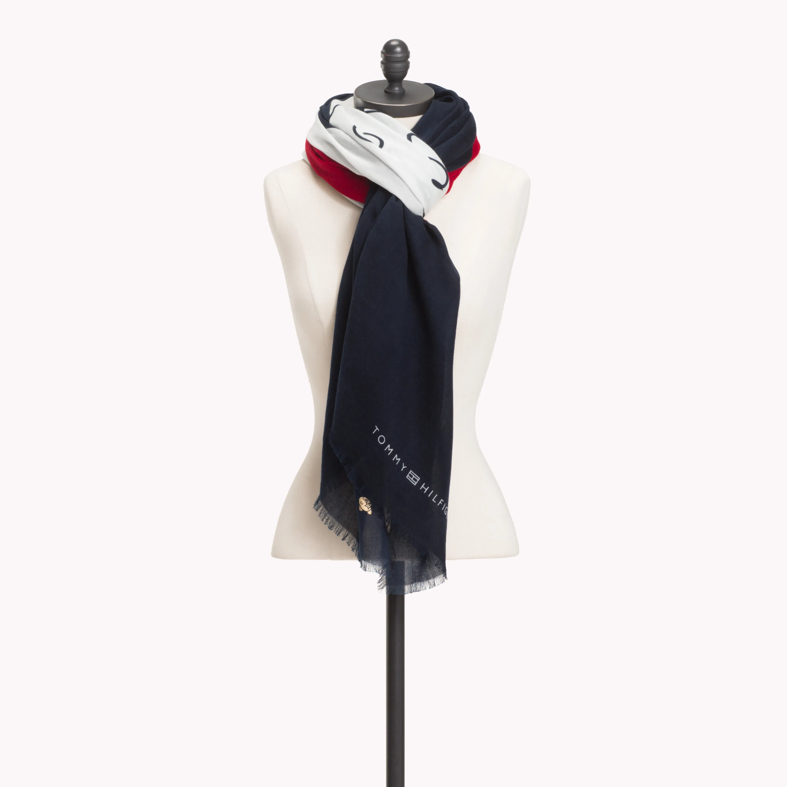 Black Chevron Mascot Scarf | Hats & Scarves | Tommy Hilfiger