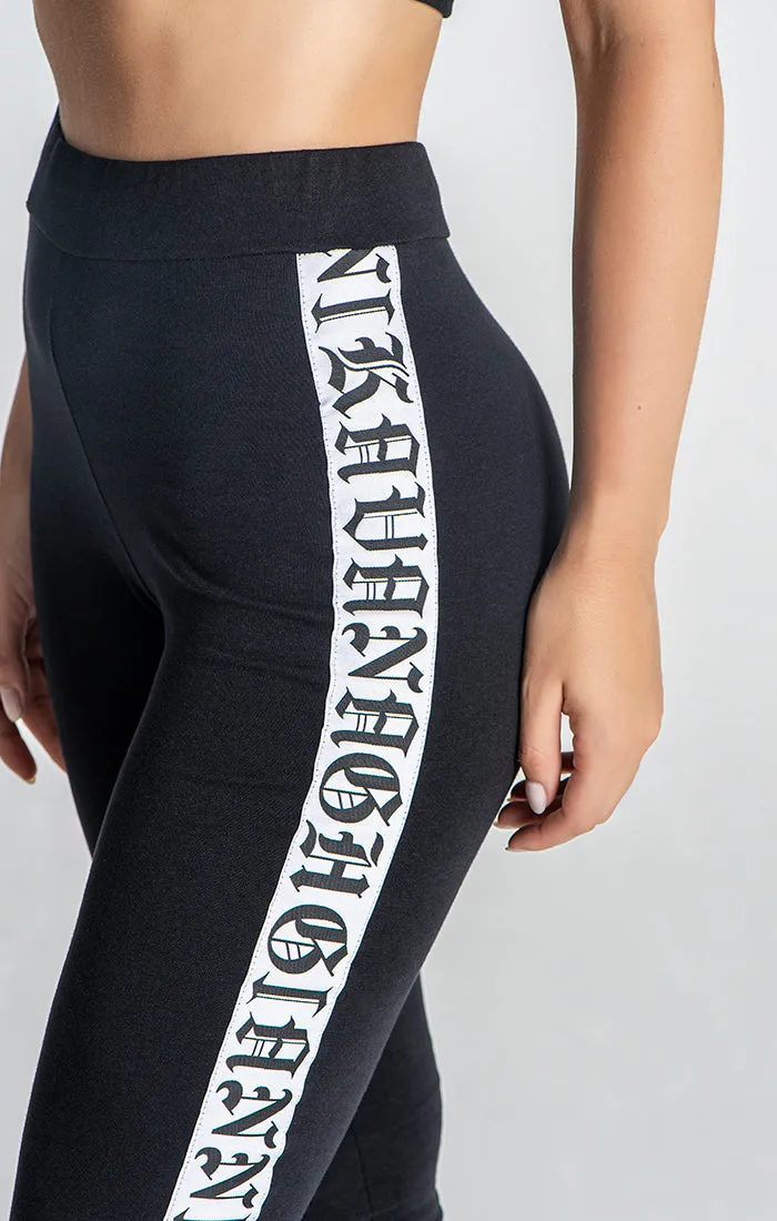 Black Message Leggings