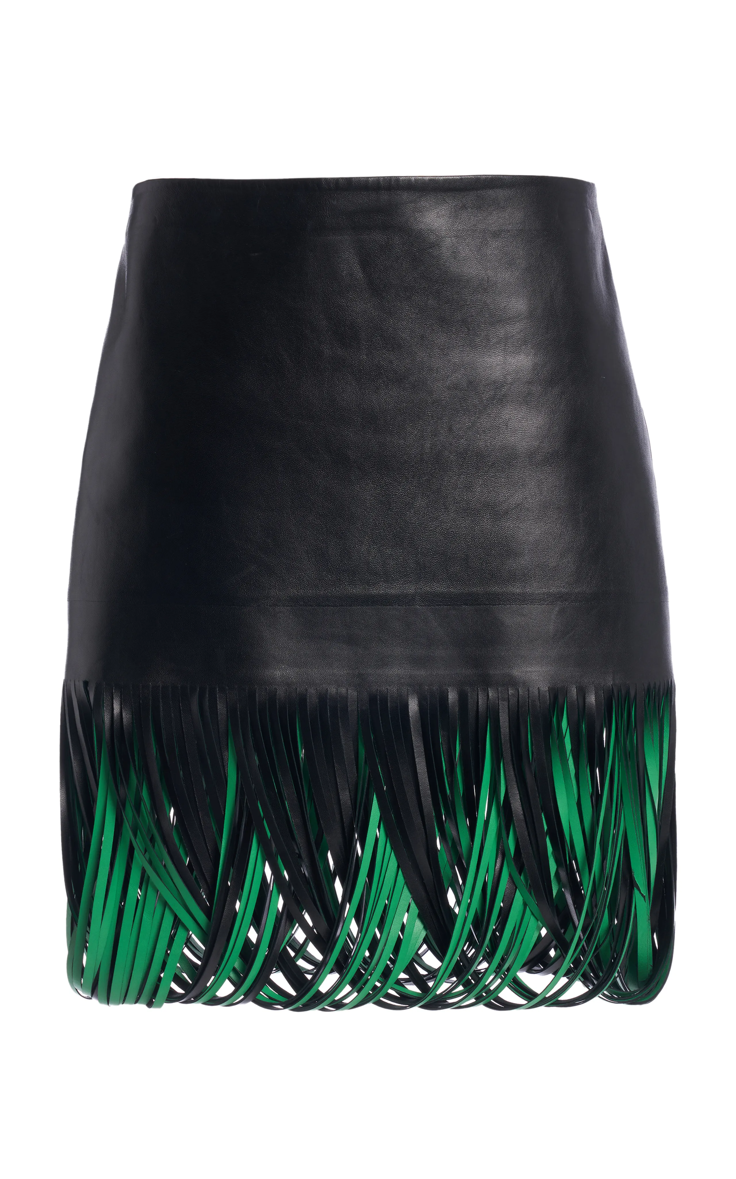 Bottega Veneta Fringe-Trimmed Leather Mini Skirt