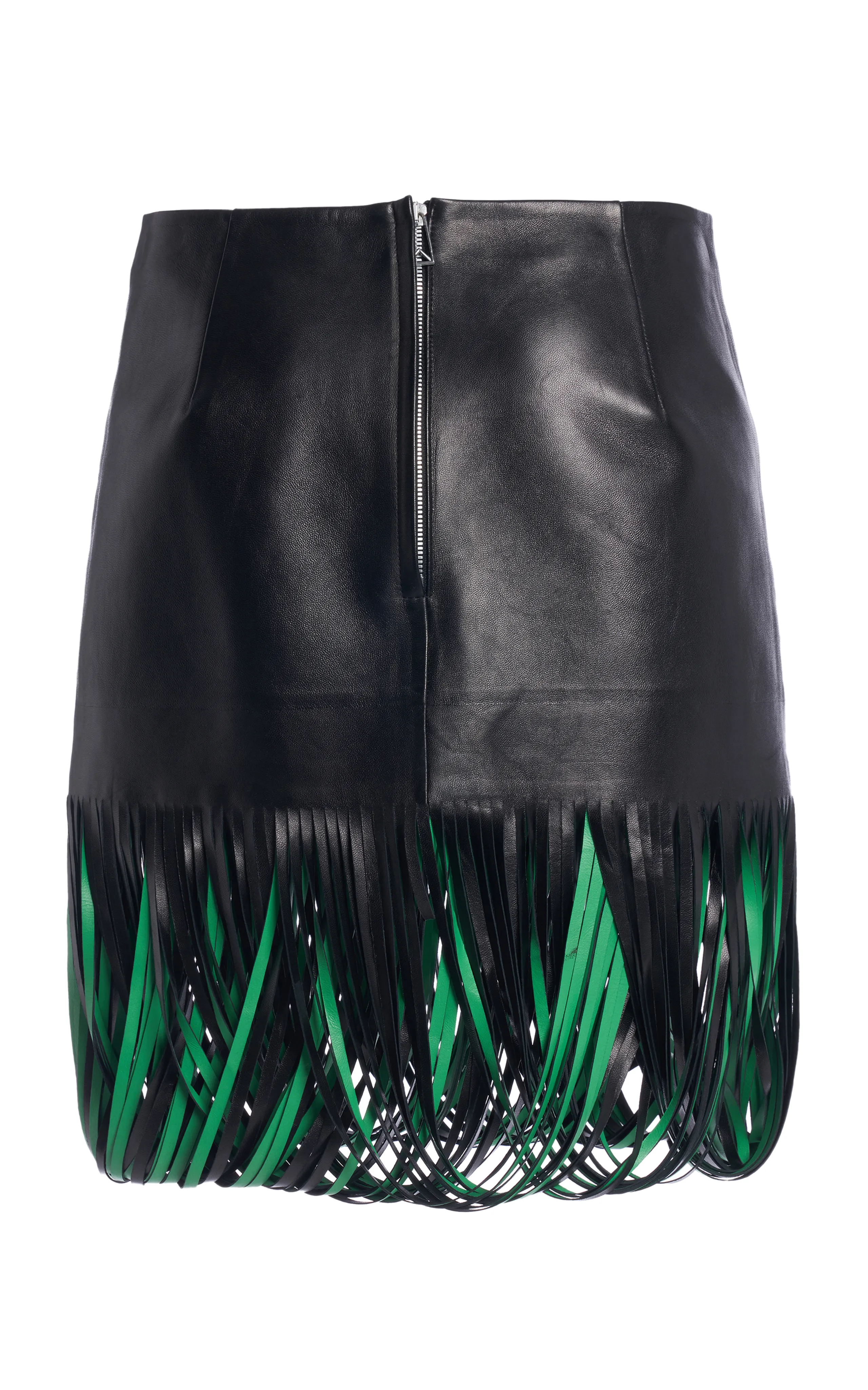 Bottega Veneta Fringe-Trimmed Leather Mini Skirt