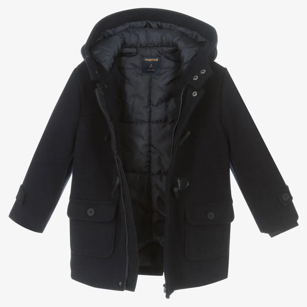 Boys Navy Blue Duffle Coat