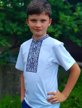 Boy's T-shirt Podil’ska” with Grey Embroidery