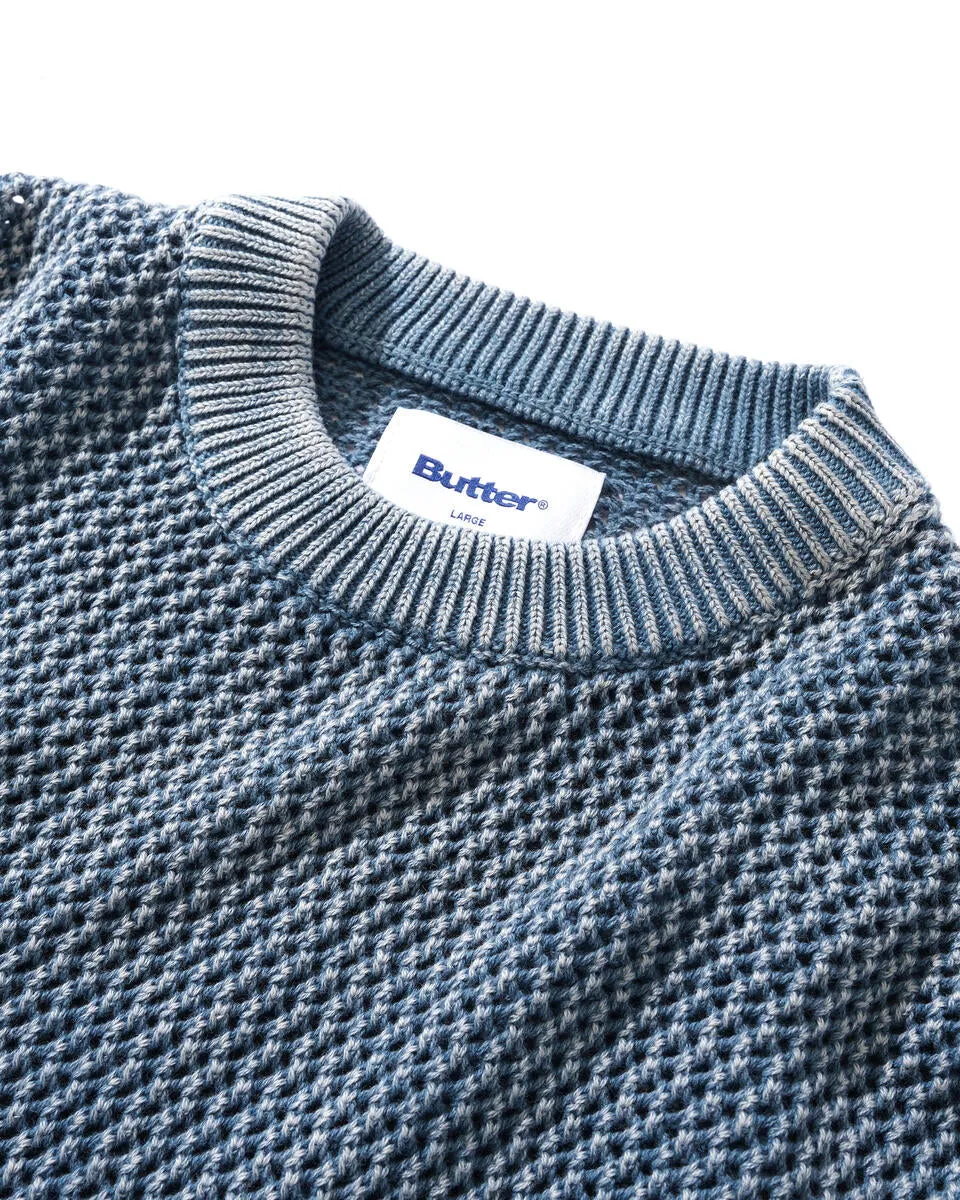 Butter Goods - Washed Knitted Sweater (Washed Navy)