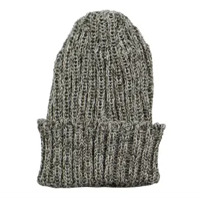 cableami - Linen-like Finished Cotton Beanie - Gray Mix