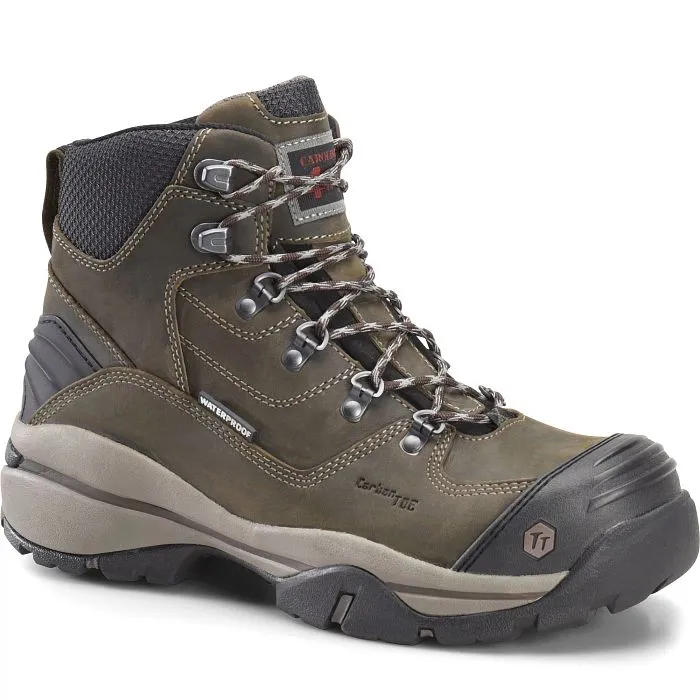 CAROLINA FLAGSTONE 6 CARBON COMPOSITE TOE WATERPROOF HIKER SIZE 12D BROWN WITH GREY POP