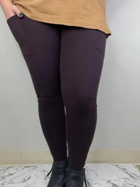 Chocolate Leggings w/ Pockets