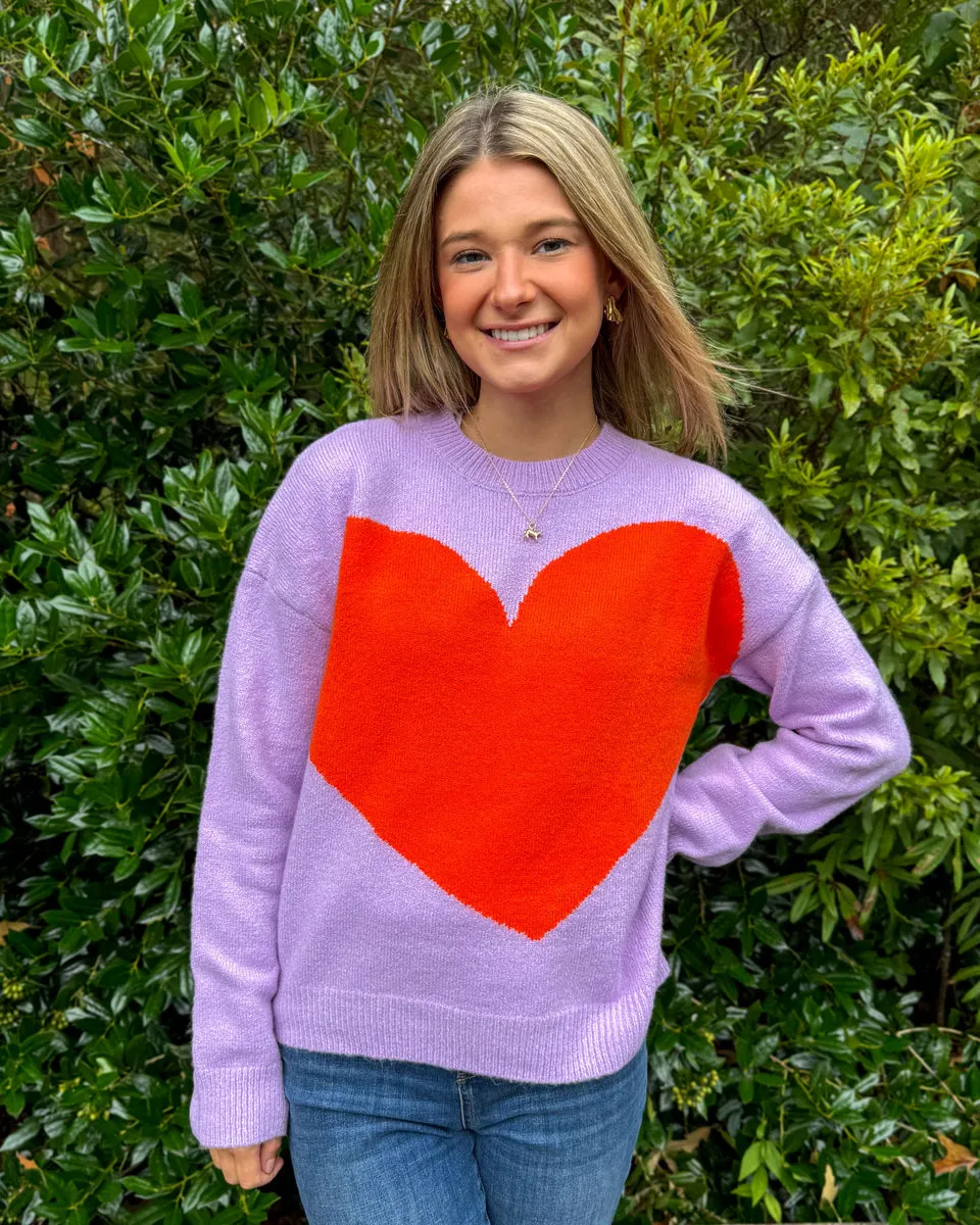 Clemson Love Sweater - Lilac