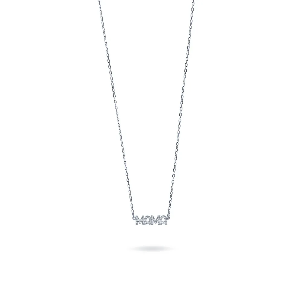 Collar Mamá Circonitas Sparkle Plata