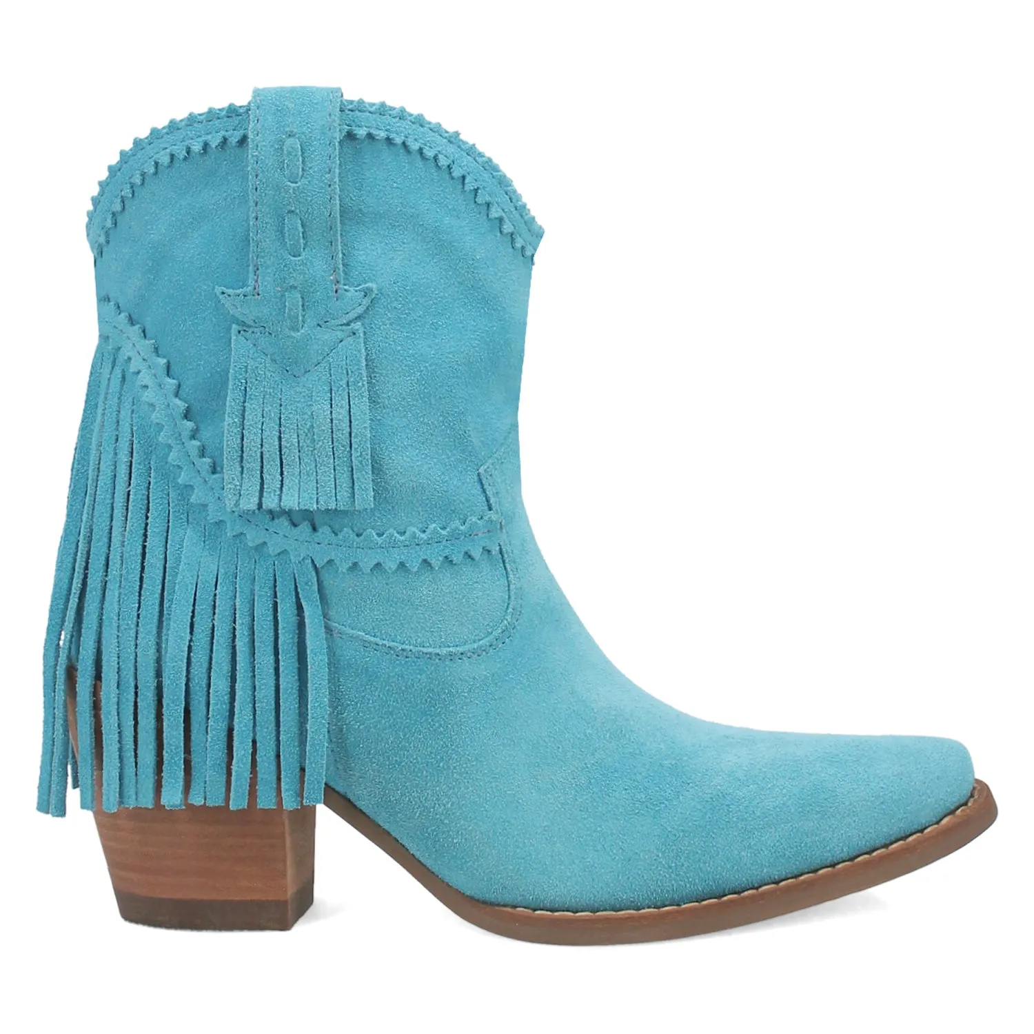 Dingo Womens Fandango Bootie Blue Leather Fashion Boots