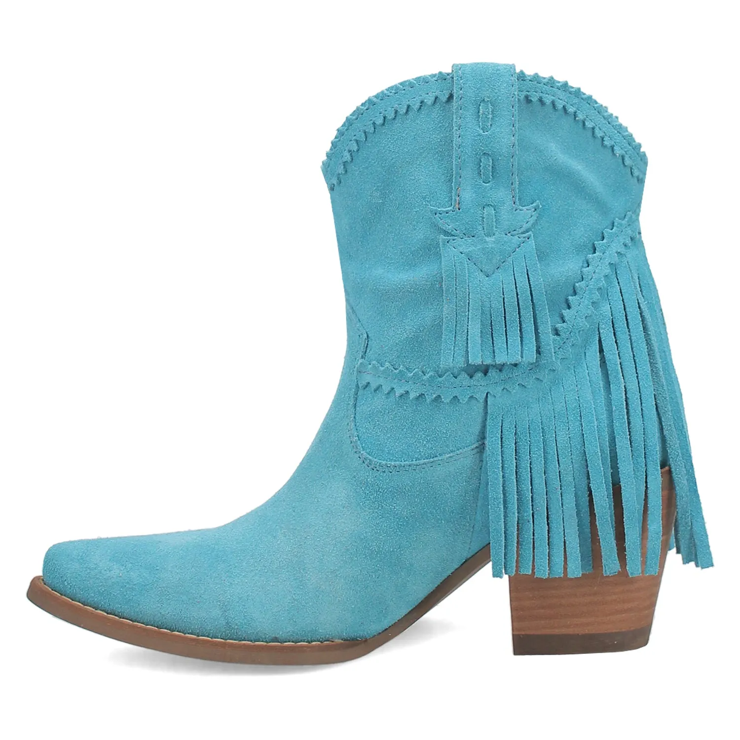 Dingo Womens Fandango Bootie Blue Leather Fashion Boots