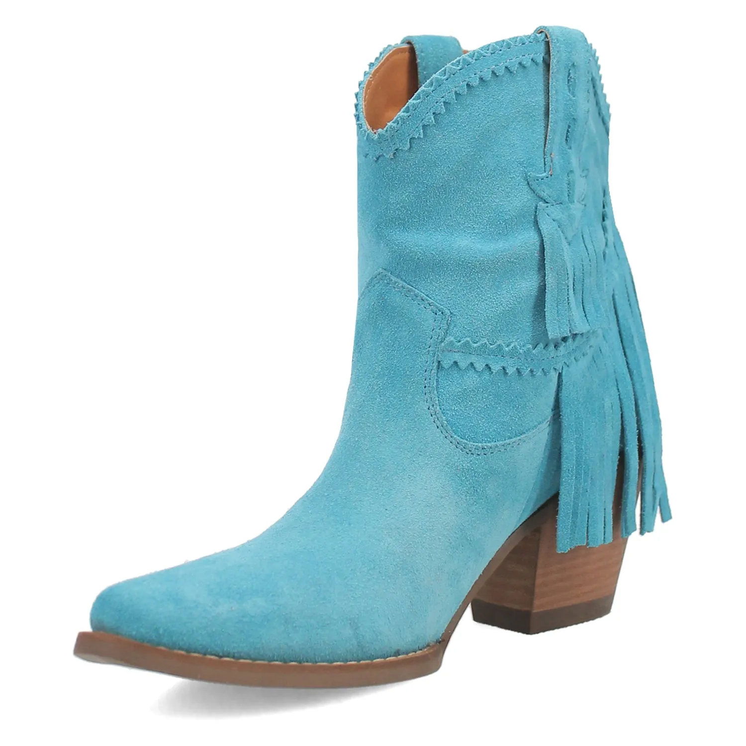 Dingo Womens Fandango Bootie Blue Leather Fashion Boots