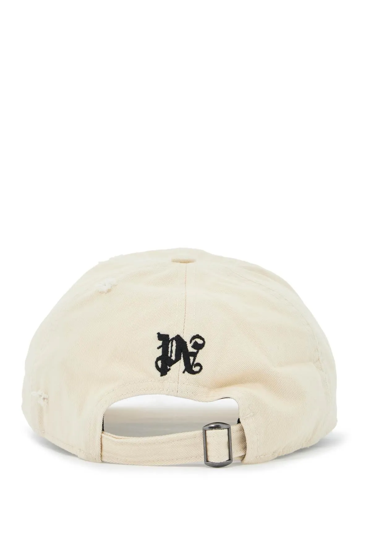 distressed baseball cap with logo