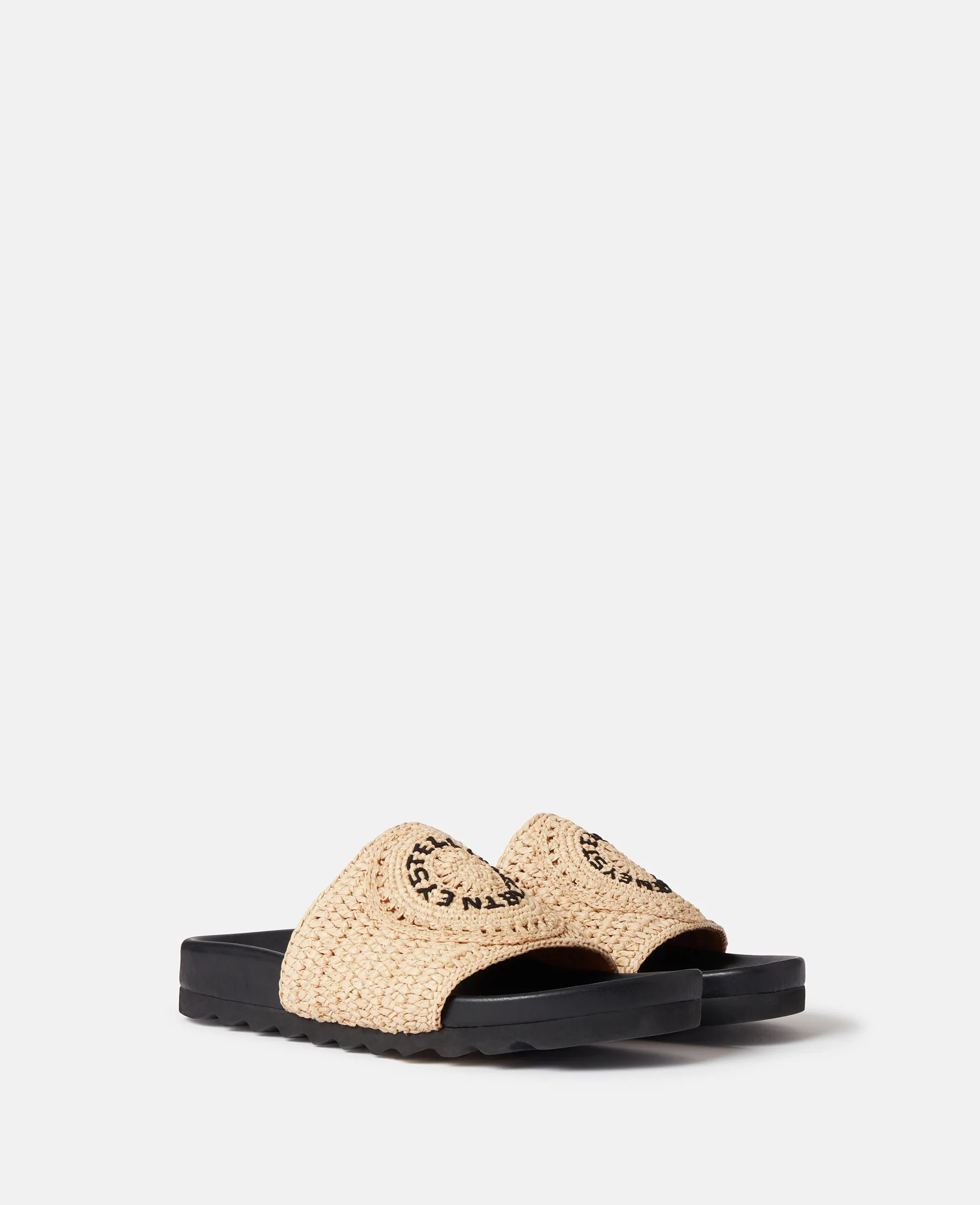 Elyse Raffia Logo Sandals