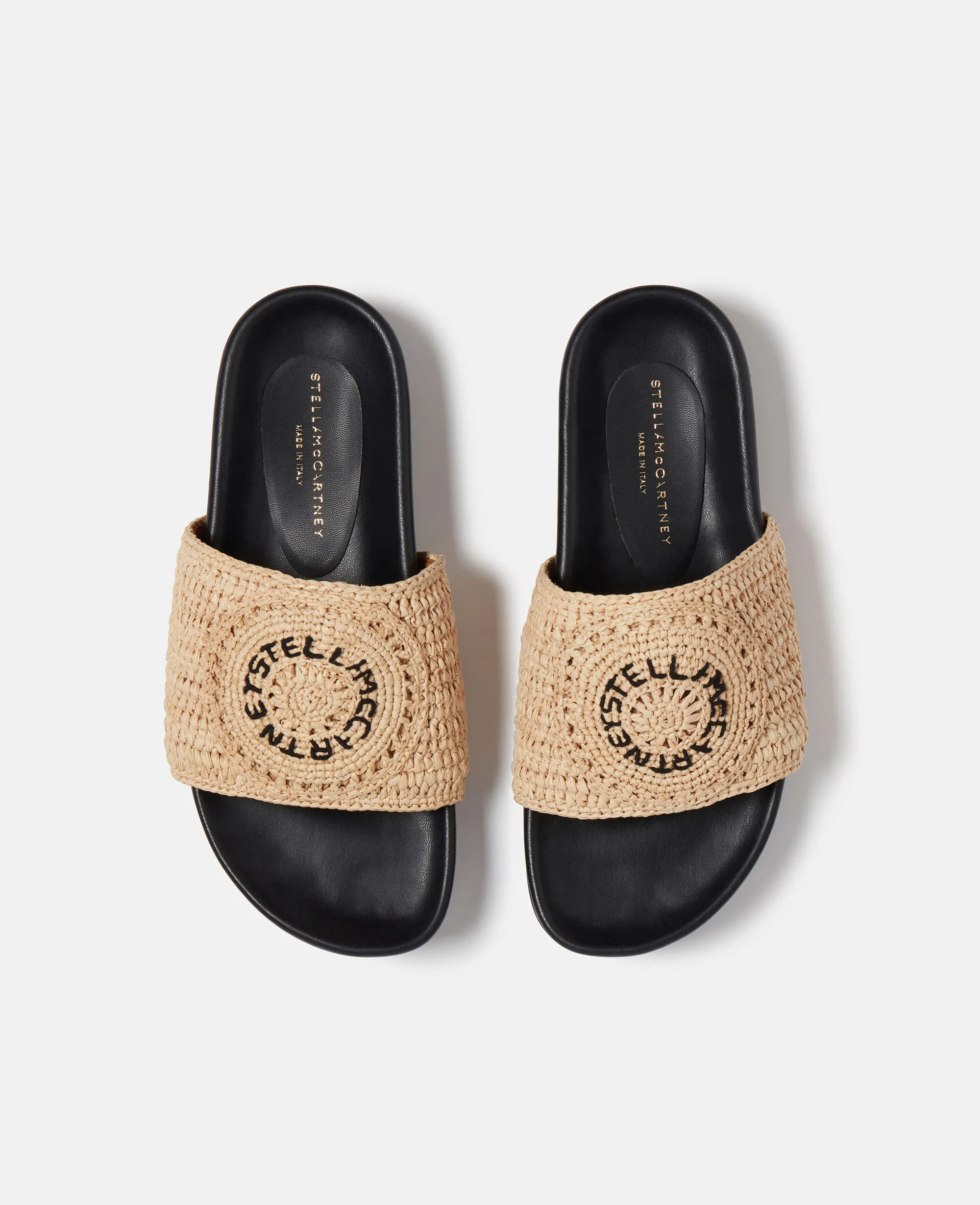 Elyse Raffia Logo Sandals