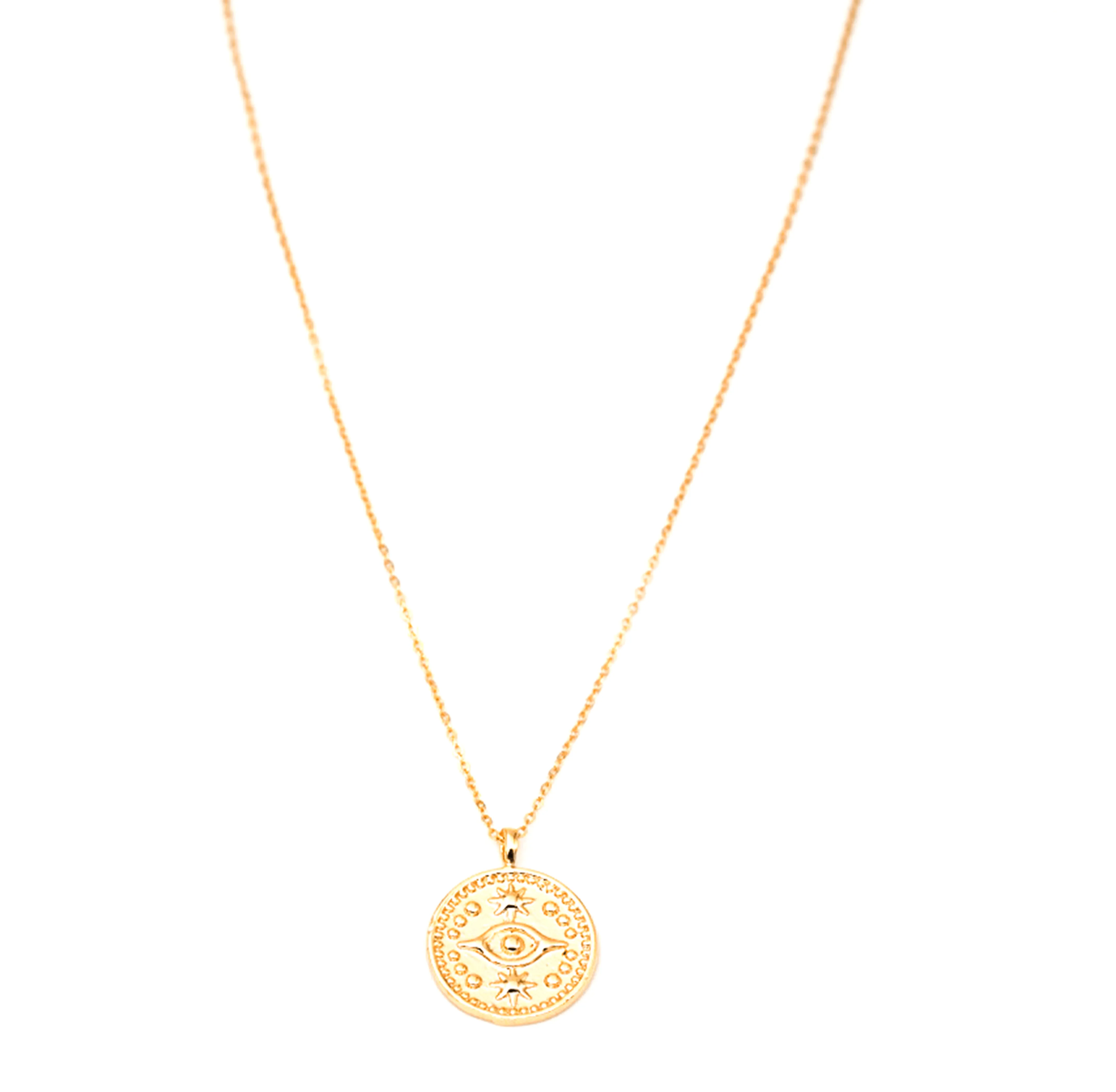 Evil Eye Coin Necklace Wholesale