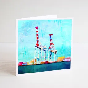 Fremantle Port Cranes Notecard