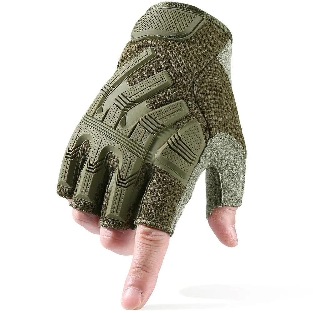 Gants tactiques halft / demi-doigt militaires, airsoft, tir Wtactful - B53