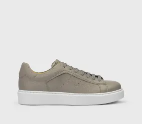 Grey tumbled leather sneaker