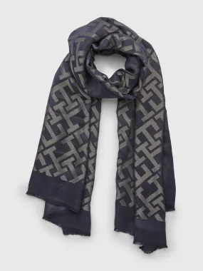 Jacquard Monogram Scarf | Hats, Gloves & Scarves | Tommy Hilfiger