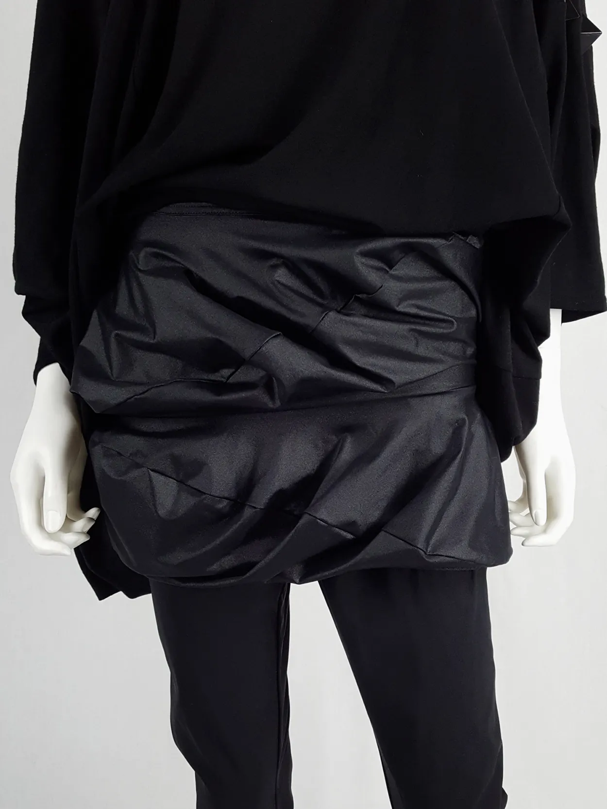 Junya Watanabe black leggings with geometrical skirt — fall 2009