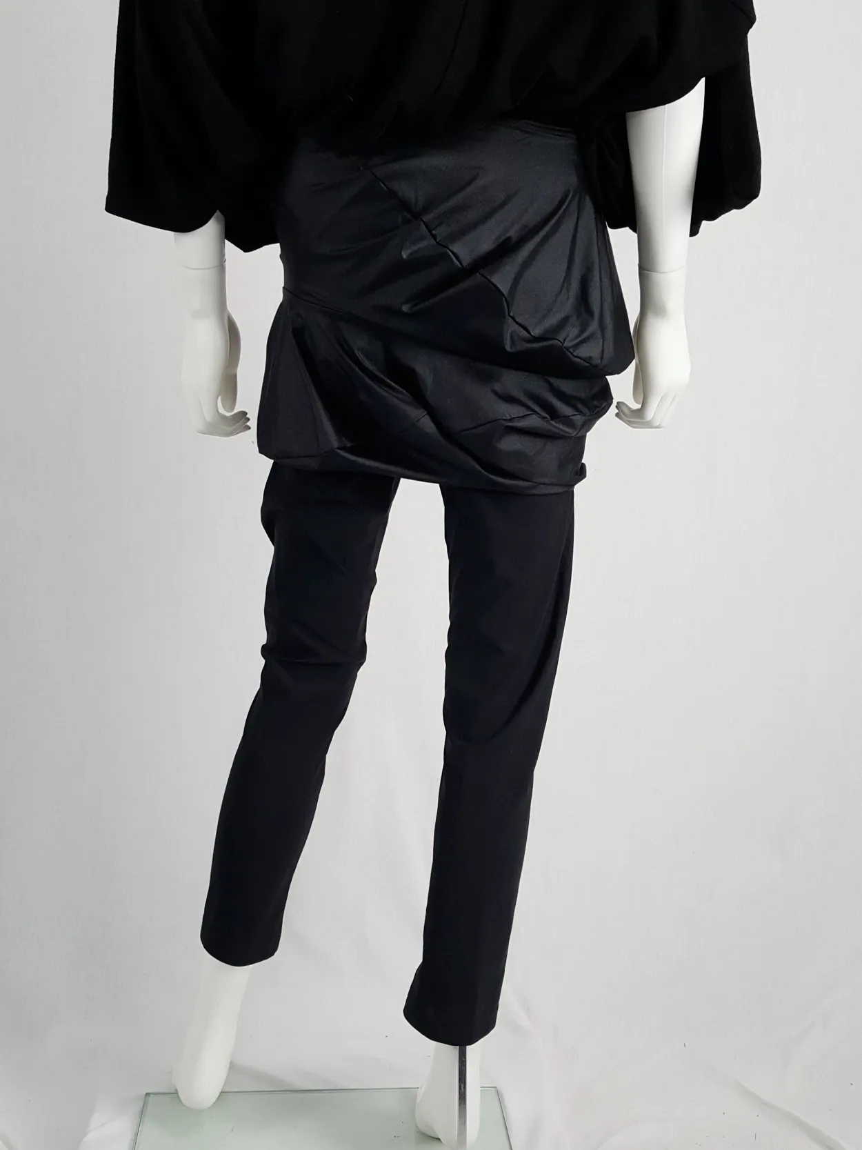 Junya Watanabe black leggings with geometrical skirt — fall 2009