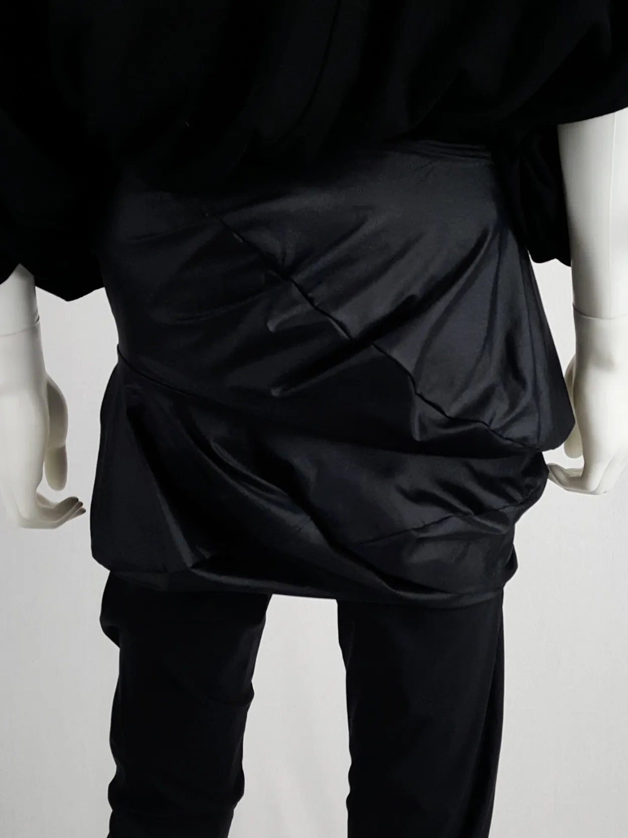 Junya Watanabe black leggings with geometrical skirt — fall 2009