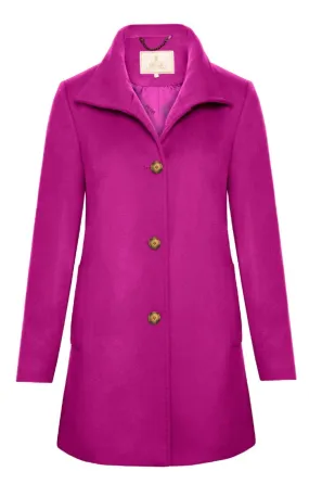 Ladies Short Funnel Cashmere Coat