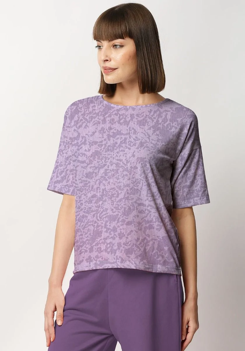 Lilac Forest Drop Shoulder Tshirt