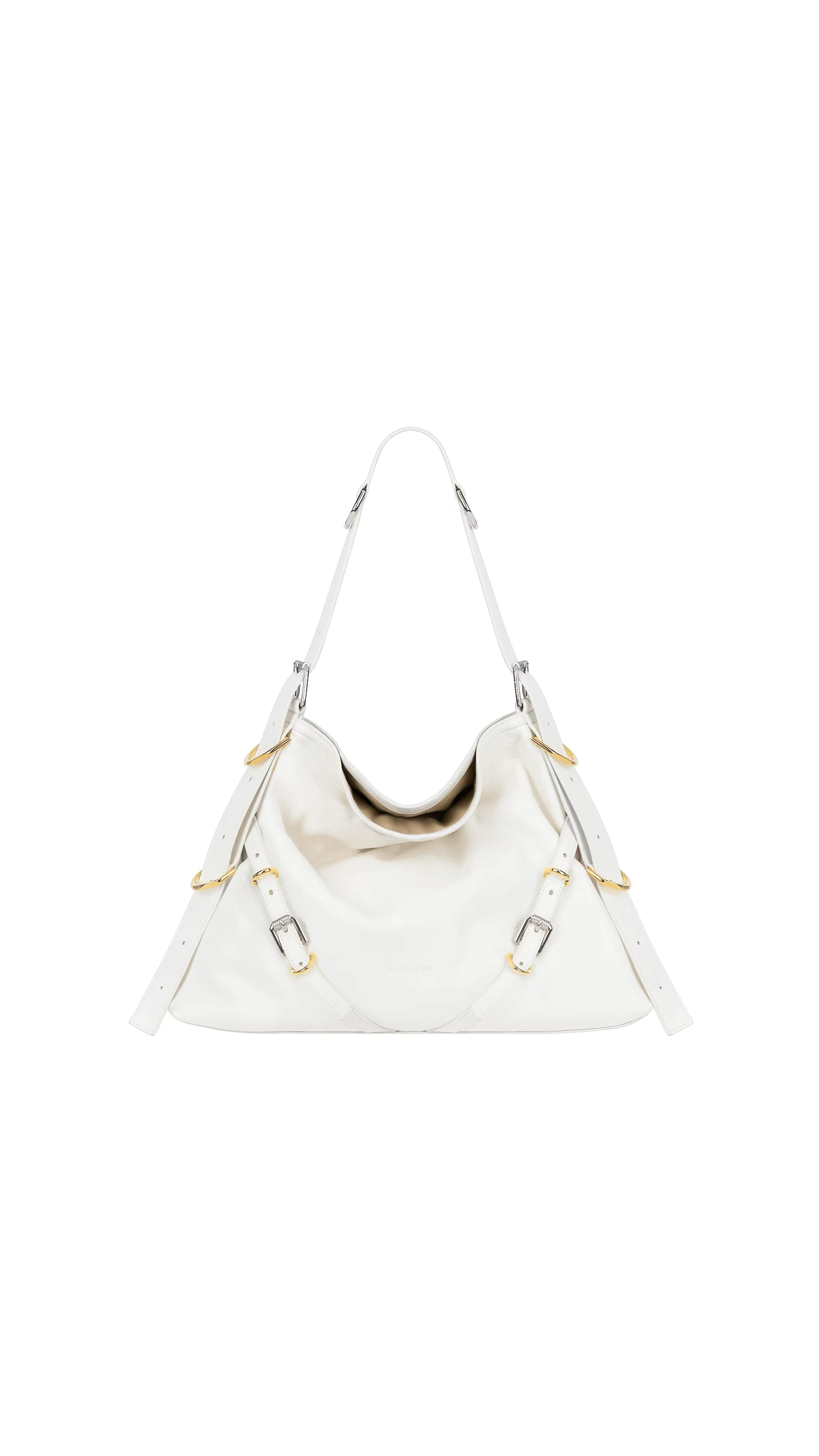 Medium Voyou Bag In Leather - Ivory