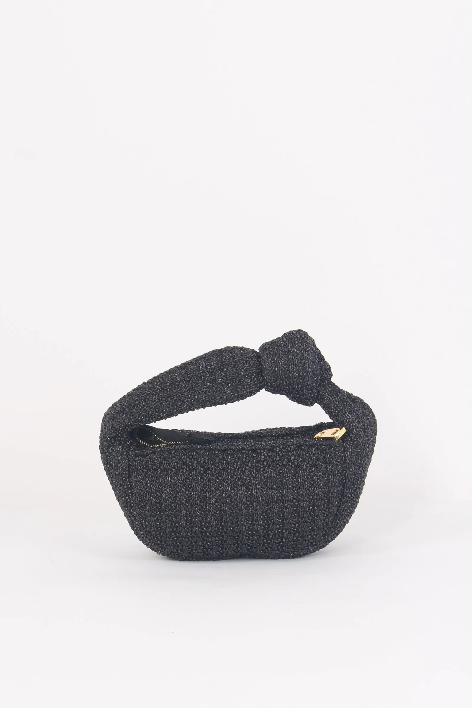 Mezzaluna Rafia Crochet Nero