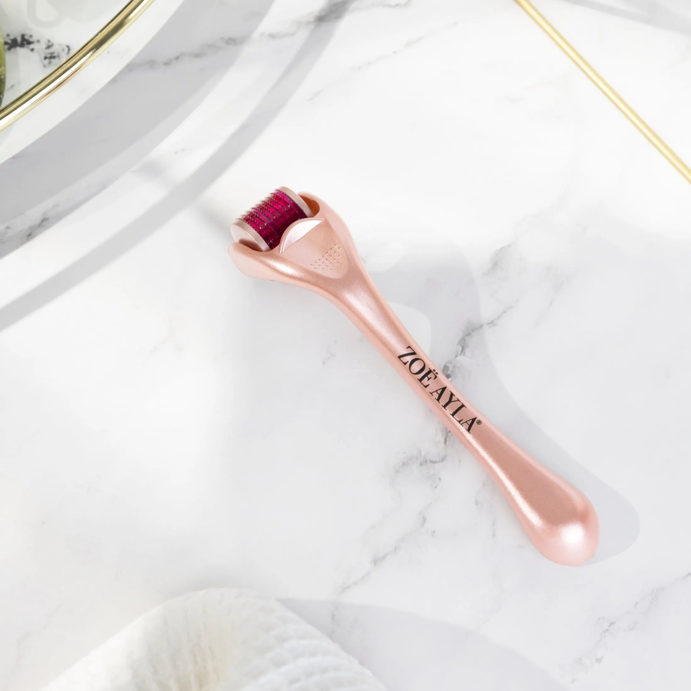 Micro-Needling Derma Roller in Rose Gold