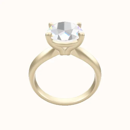Modified Knife Edge Engagement Ring With Standard Four Prong Head