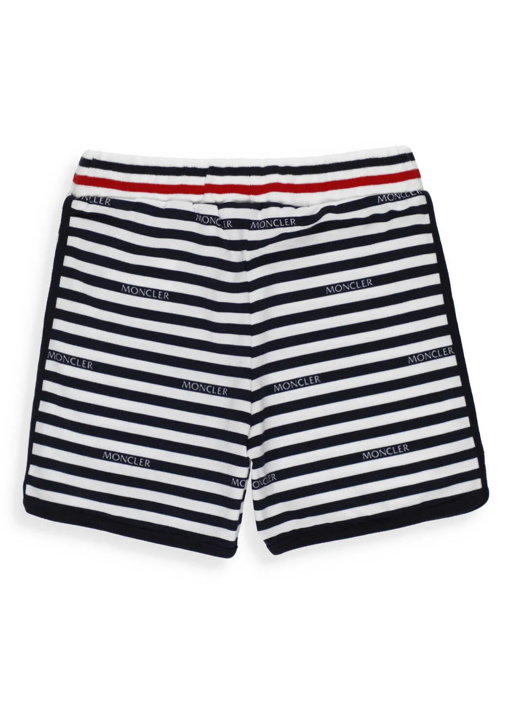 Moncler Enfant Logo Stripe Print Shorts