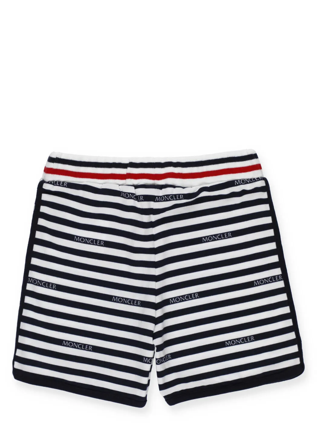 Moncler Enfant Logo Stripe Print Shorts