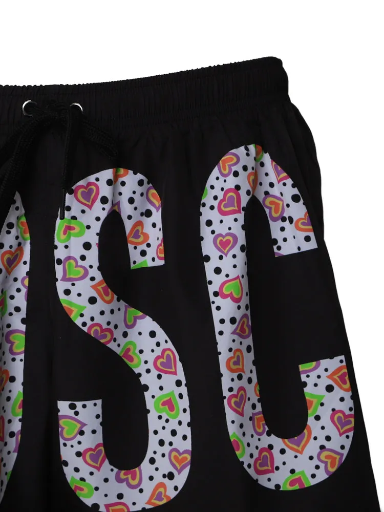 Moschino Logo Printed Swim Shorts