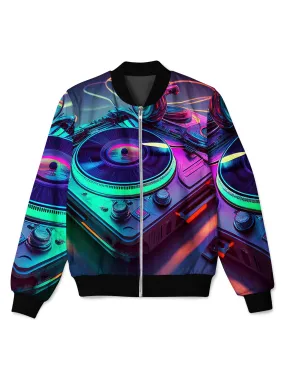 Neon Turntables Bomber Jacket