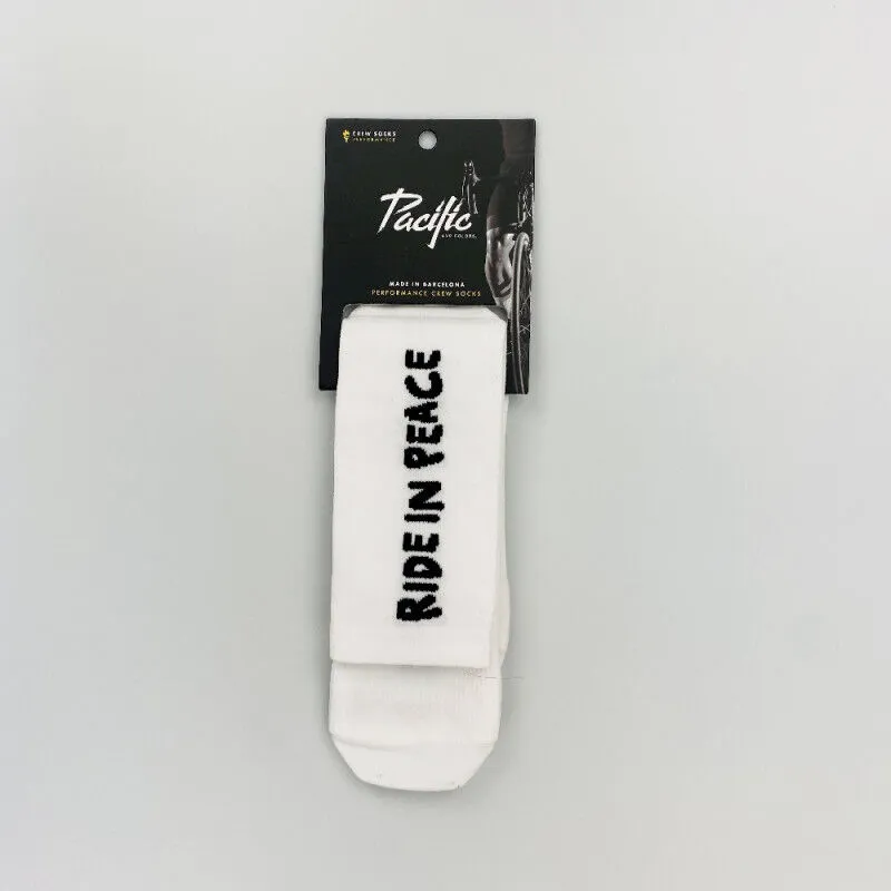 Pacific & Co  Ride in Peace - Calze ciclismo - Uomo di seconda mano - Bianco - 42 - 46