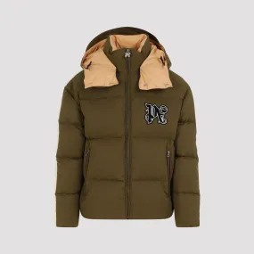 PALM ANGELS Monogrammed Green Track Down Jacket