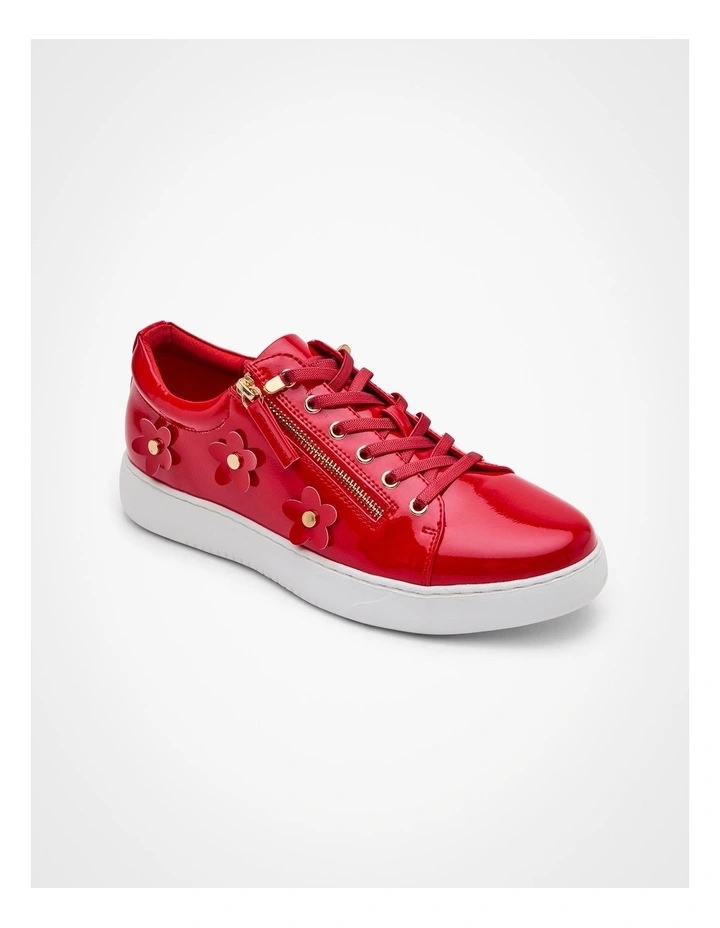 Patent Daisy Sneaker Red