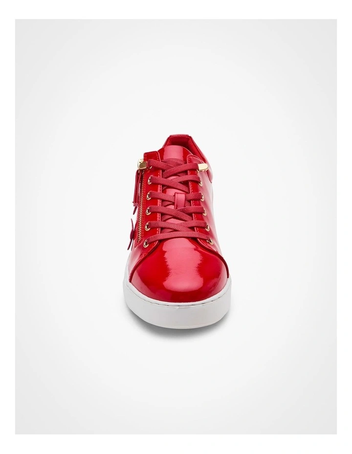 Patent Daisy Sneaker Red